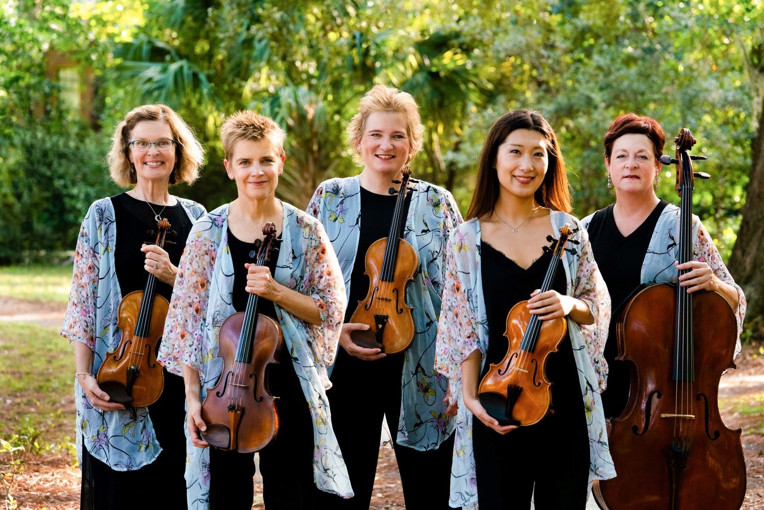 Florida Chamber Music Project, from left: Ann Hertler, Susan Pardue, Patrice Evans, Siyu Zhang and Laurie Casseday